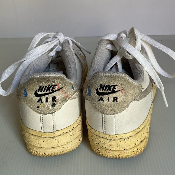Nike Air Force 1 Low Paint Splatter GS Youth 3.5Y White DJ2598-100 - Picture 4 of 9